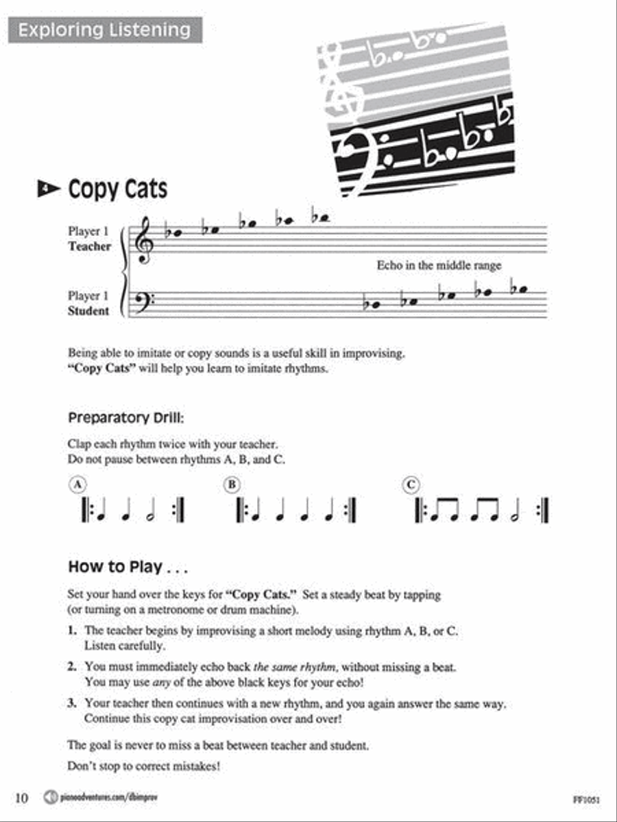 Discover Beginning Improvisation Piano Method scores gallery preview page 5