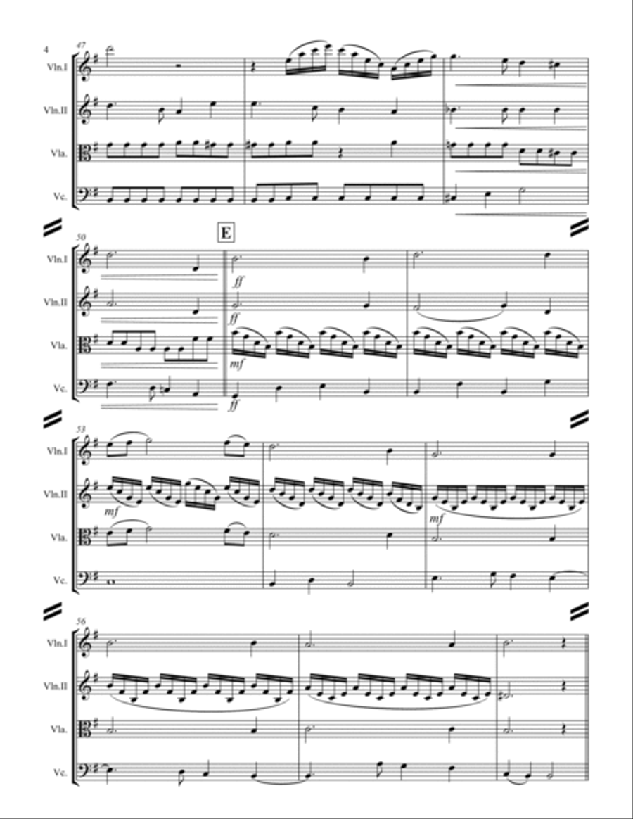 The Snow, Op. 26, No. 1 (for String Quartet) String Quartet scores gallery preview page 5