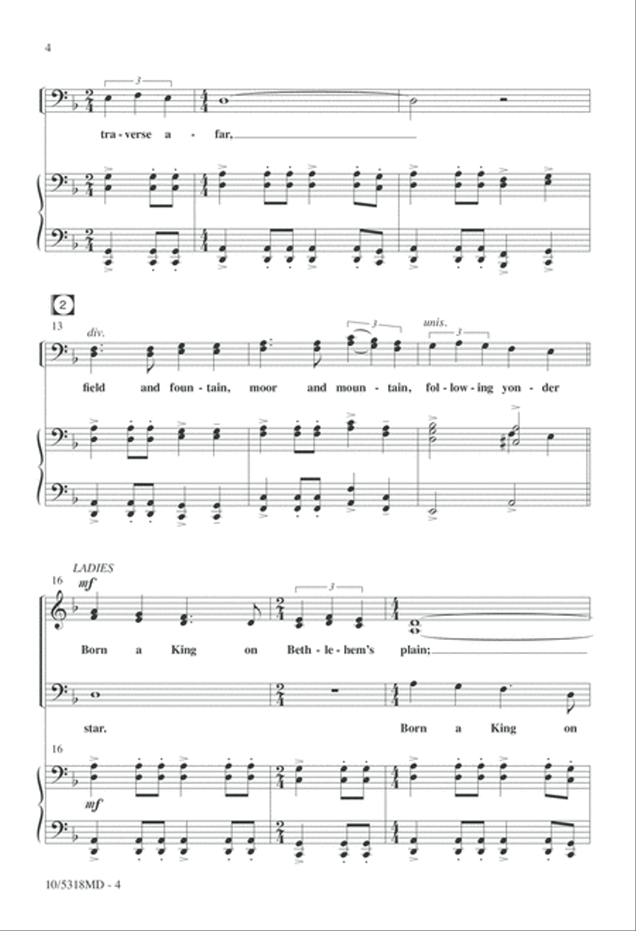 We Three Kings Medley We Three Kings Medley 4-Part scores gallery preview page 4