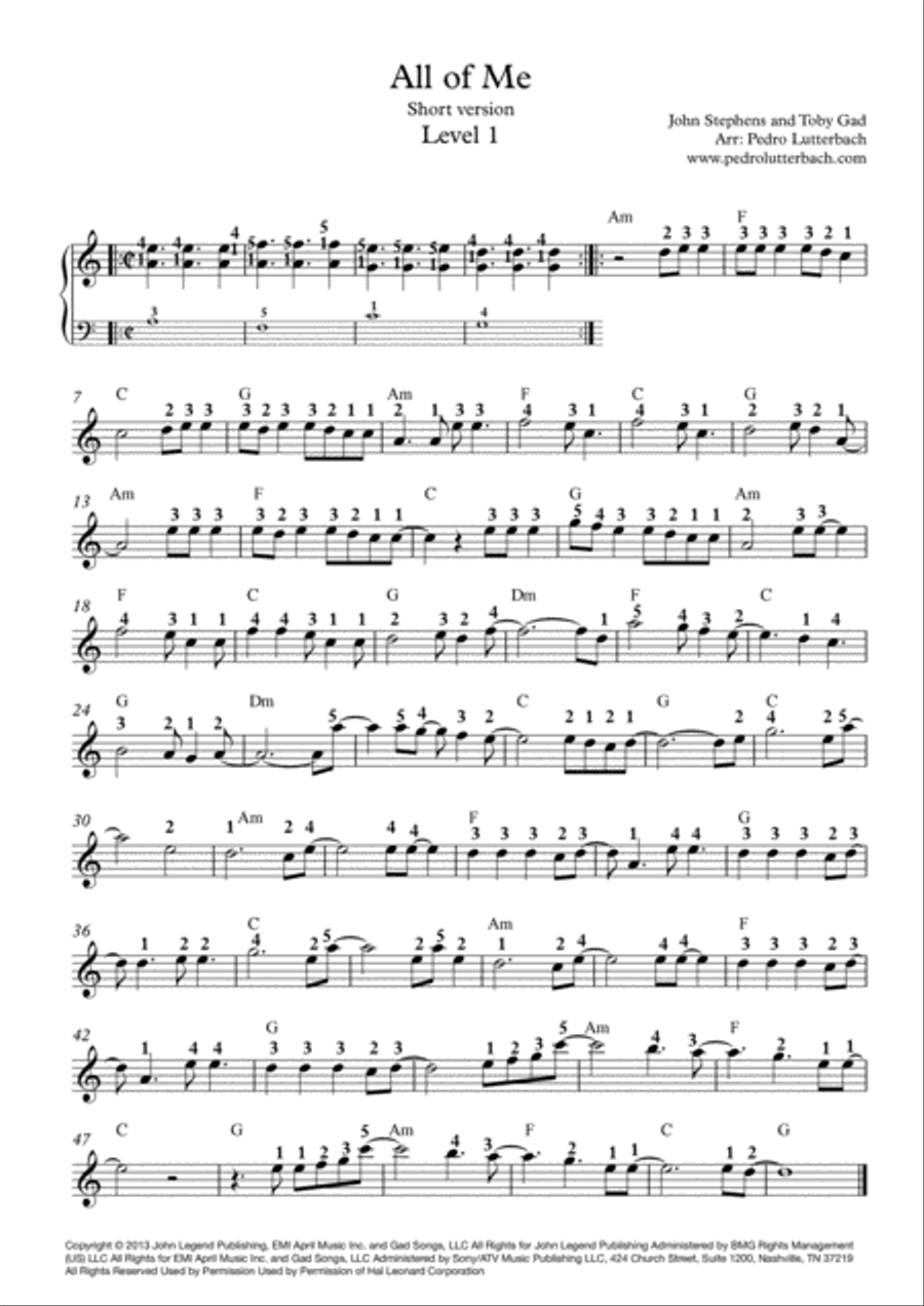 All Of Me All Of Me Voice scores gallery preview page 1