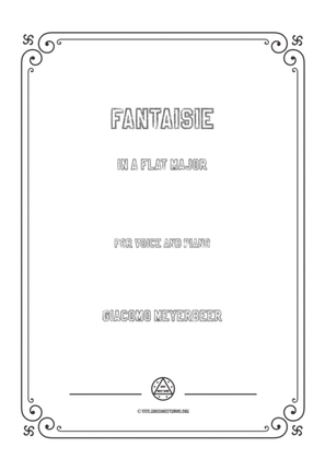 Book cover for Meyerbeer-Fantaisie in A flat Major,for Voice and Piano