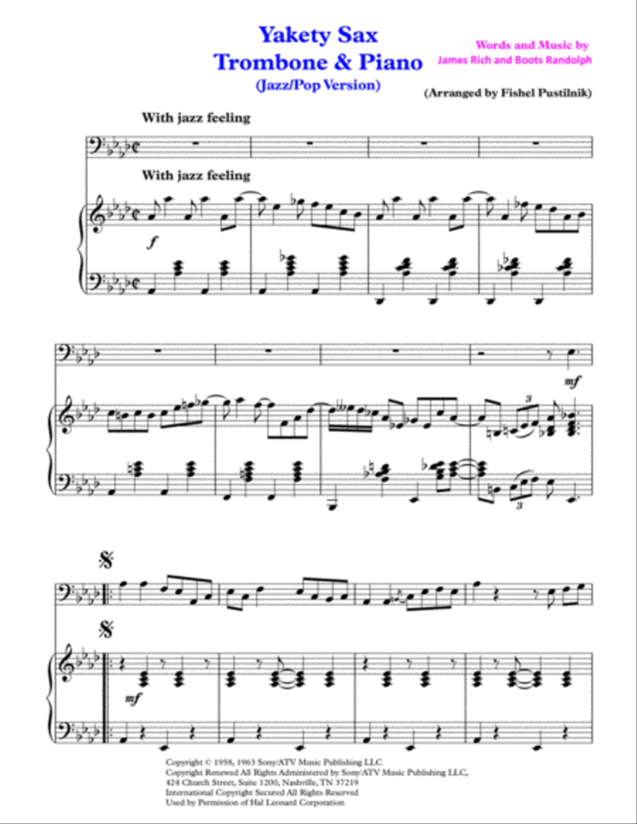 Yakety Sax Saxophone scores gallery preview page 2