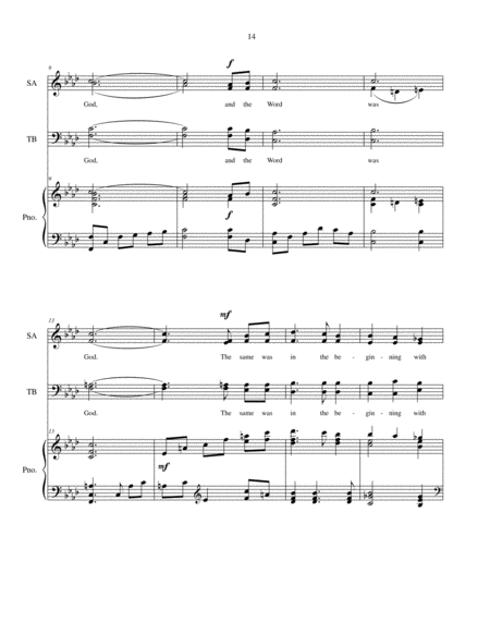 The Word - SATB choir with piano accompaniment image number null