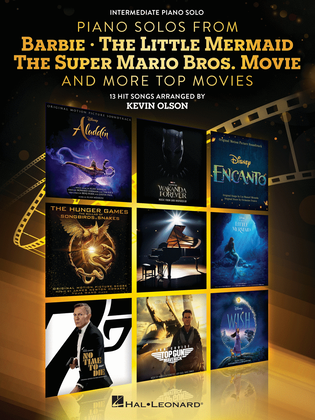 Book cover for Piano Solos from Barbie, The Little Mermaid, The Super Mario Bros. Movie & More Top Movies