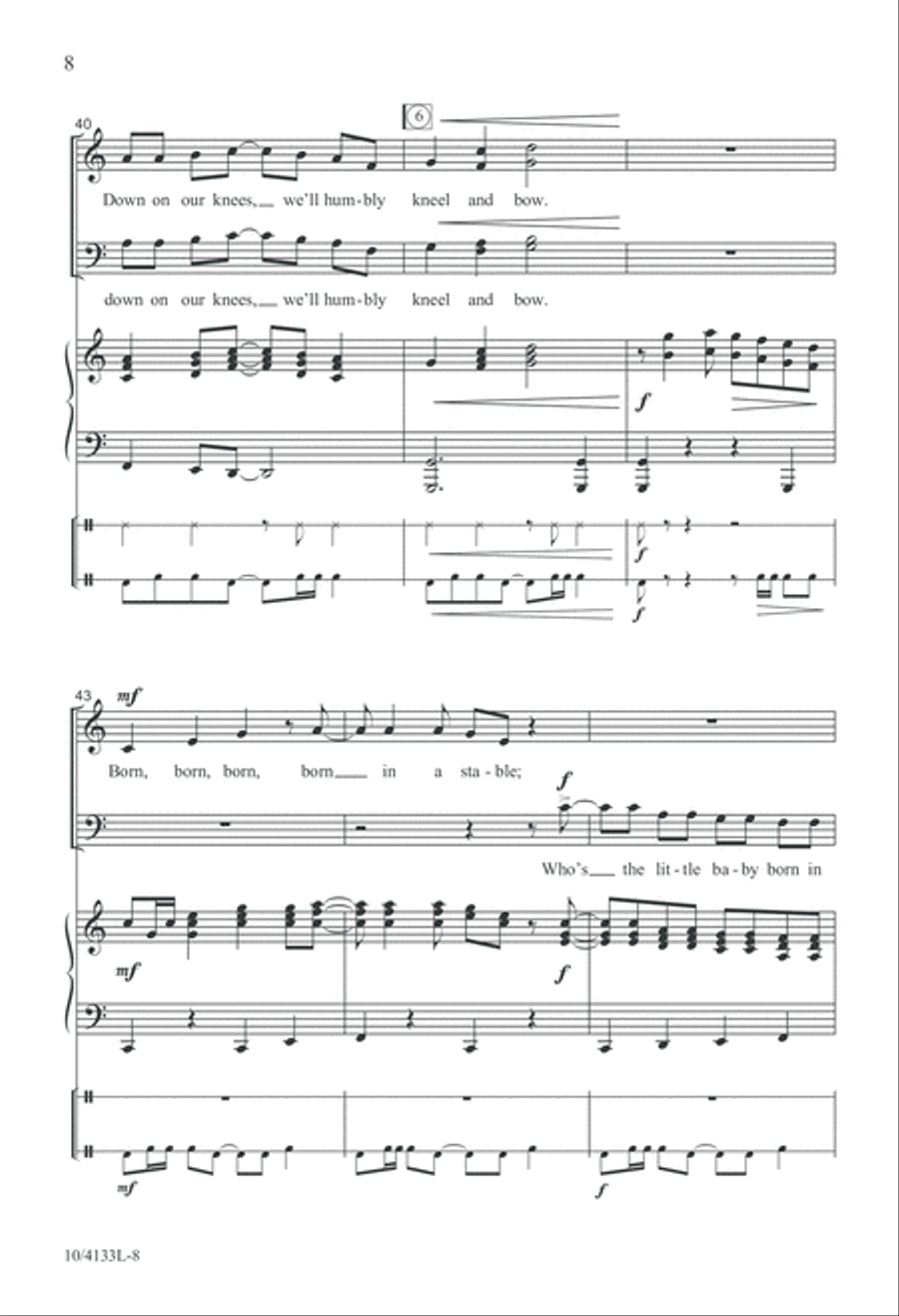 Who's the Little Baby? 4-Part scores gallery preview page 8