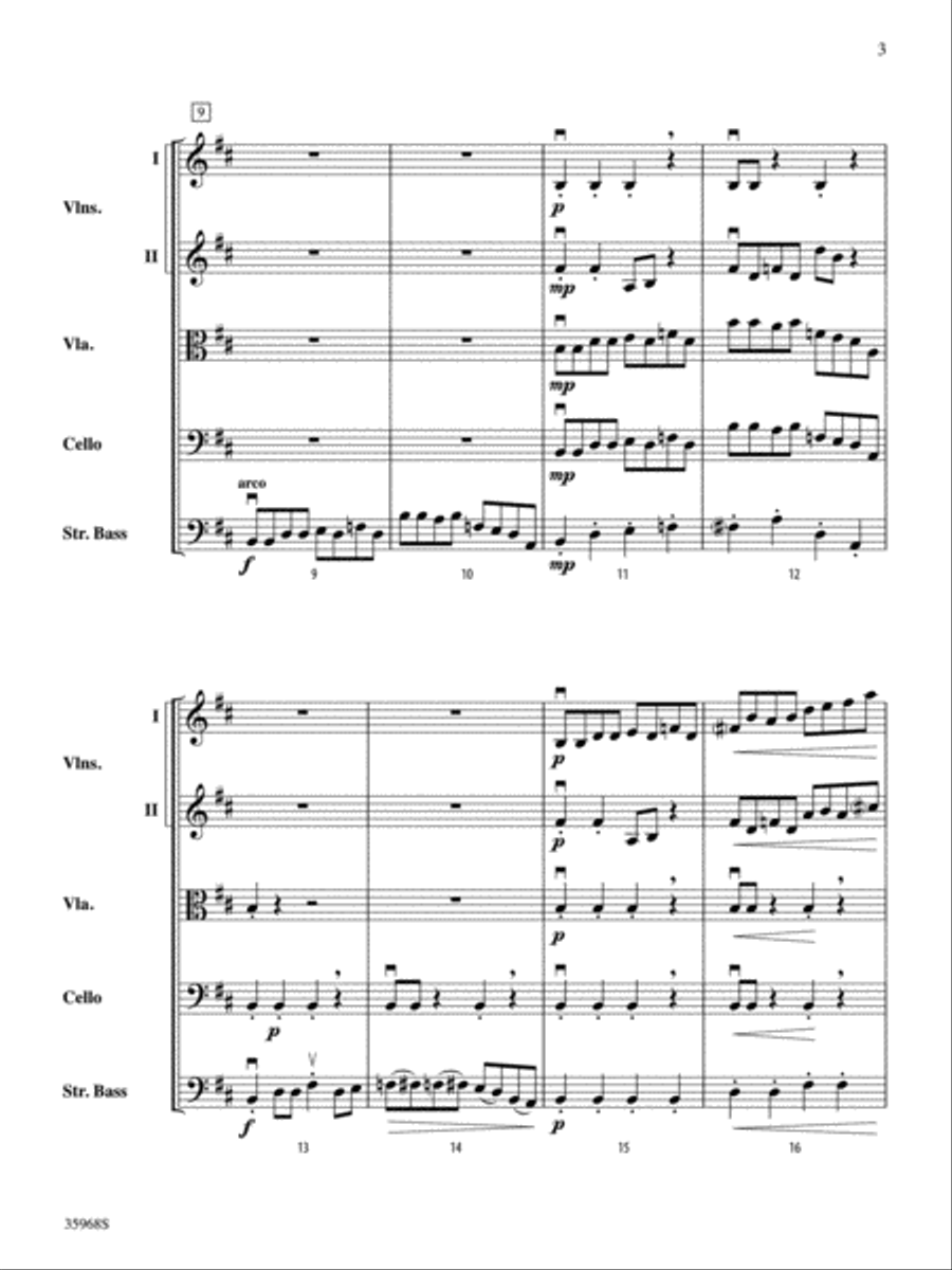 Moon Bass Moon Bass String Orchestra scores gallery preview page 3