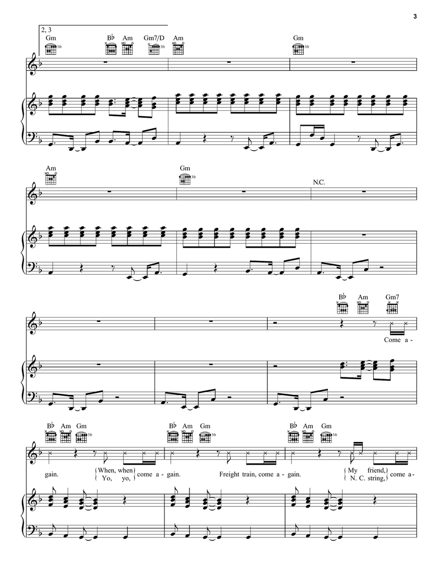 Doo Wop (That Thing) Piano, Vocal, Guitar scores gallery preview page 3