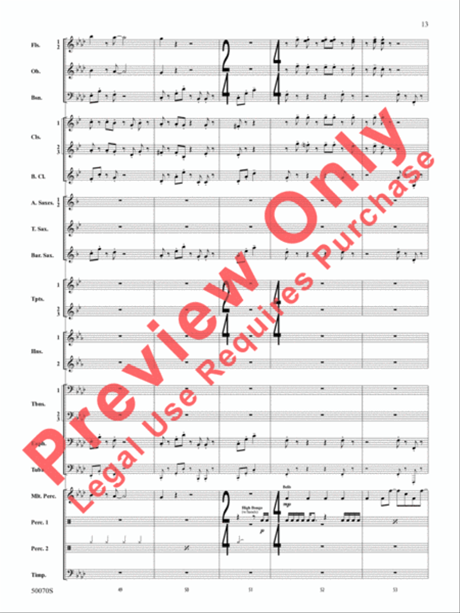 Fantastic Beasts -- The Secrets of Dumbledore Concert Band scores gallery preview page 14