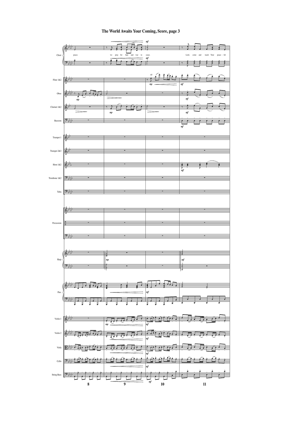The World Awaits Your Coming - Orchestral Score and Parts (Digital Download) Full Orchestra scores gallery preview page 5