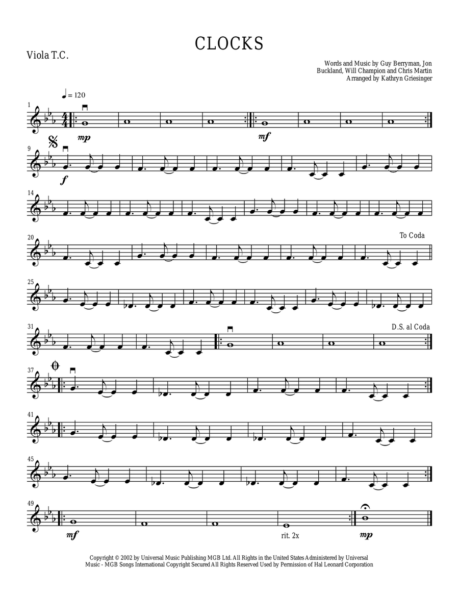 Clocks Clocks String Quartet scores gallery preview page 6