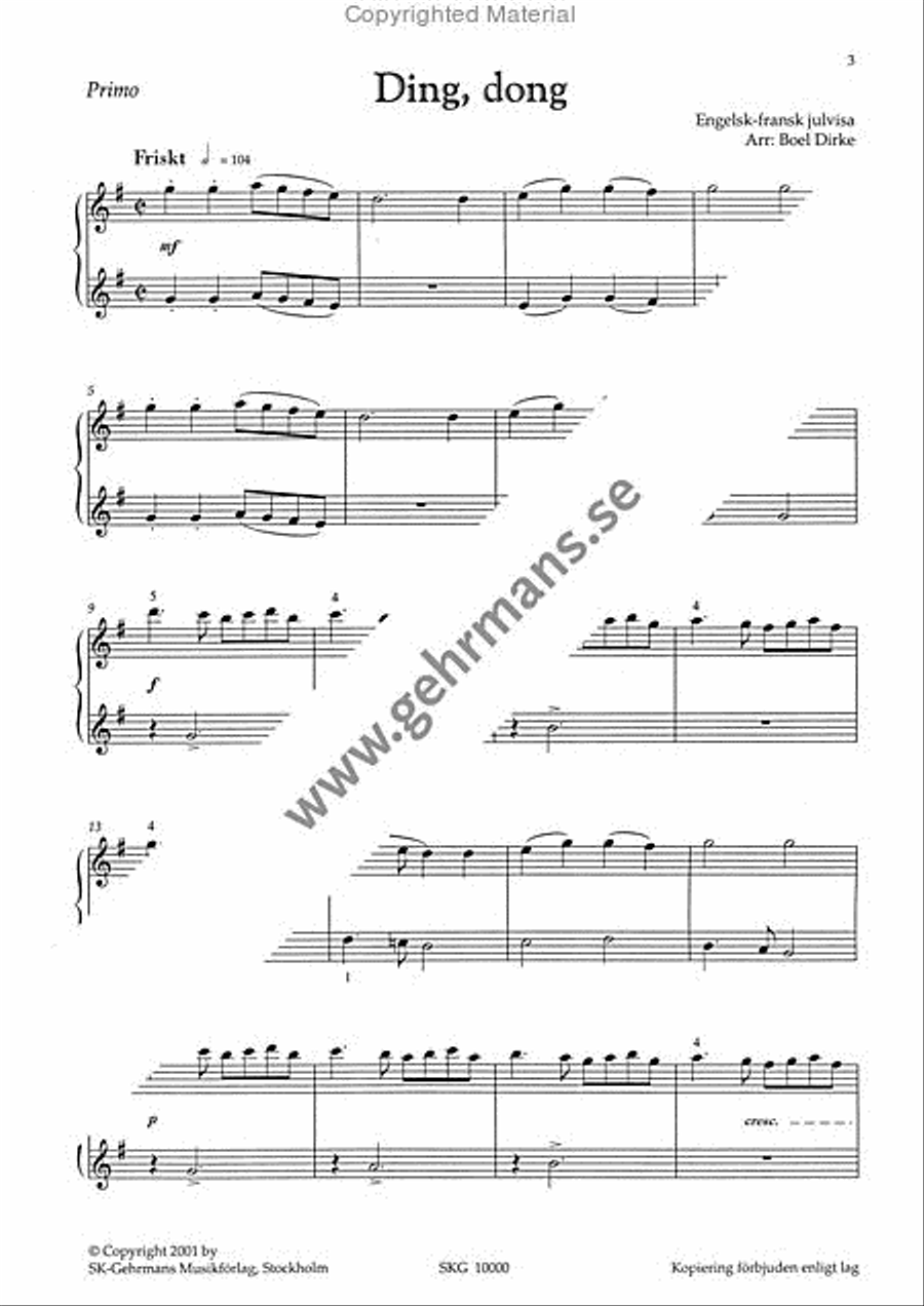 Staffans salsa Piano Duet scores gallery preview page 3
