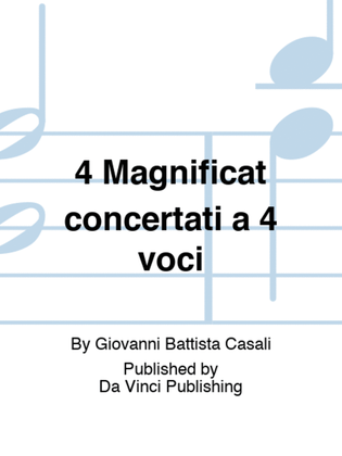 4 Magnificat concertati a 4 voci