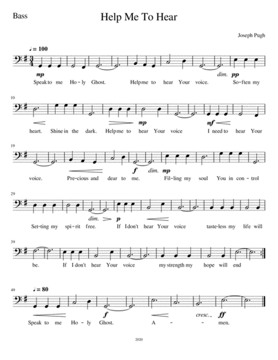 Help Me To Hear (SATB) image number null