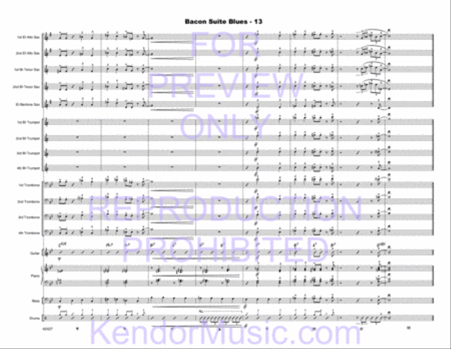 Bacon Suite Blues Jazz Ensemble scores gallery preview page 15