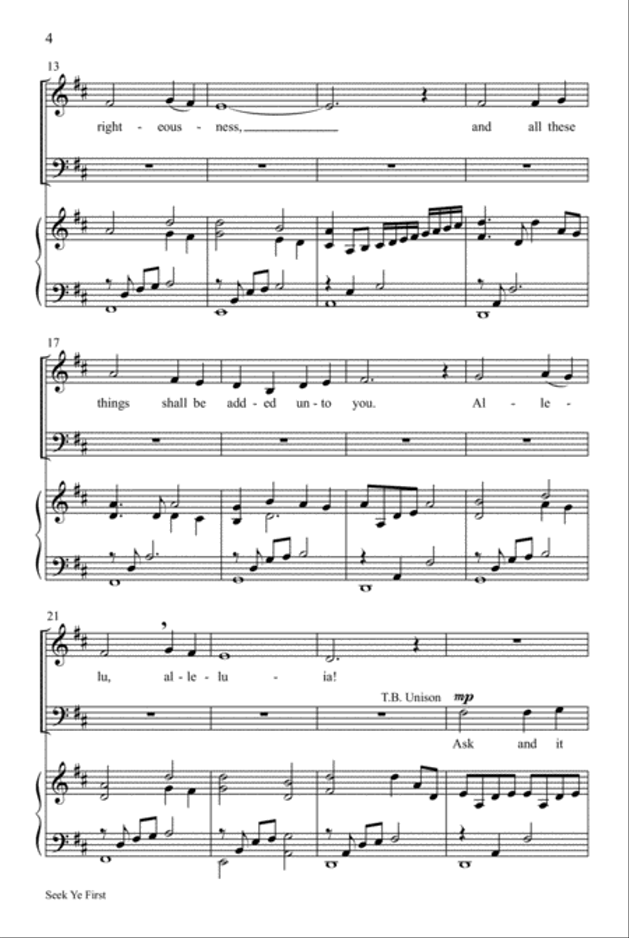 Seek Ye First Seek Ye First 4-Part scores gallery preview page 3