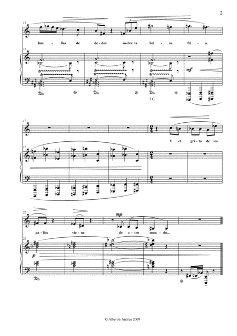 Ballata Notturna Ballata Notturna Alto Voice scores gallery preview page 4