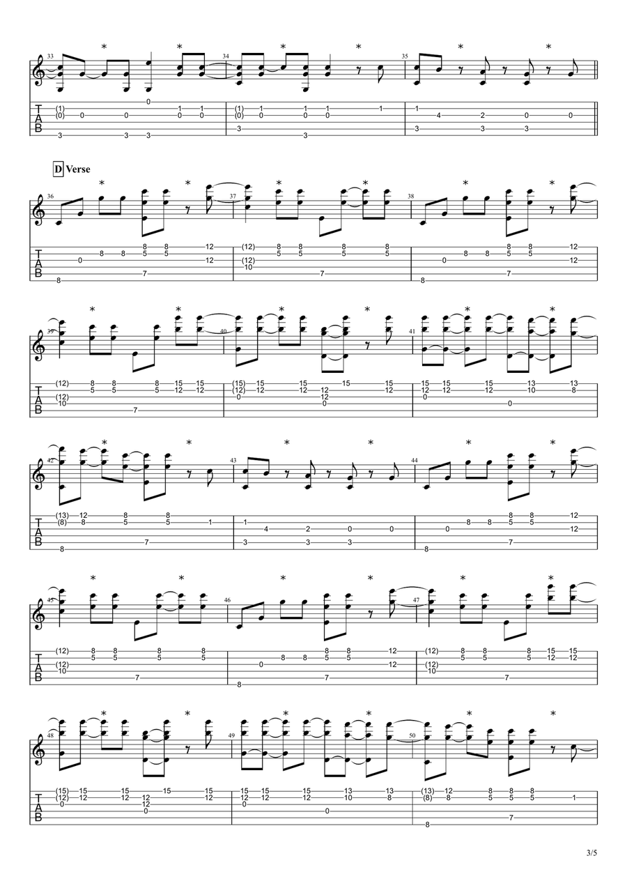 Have You Ever Seen The Rain? Guitar Tablature scores gallery preview page 3