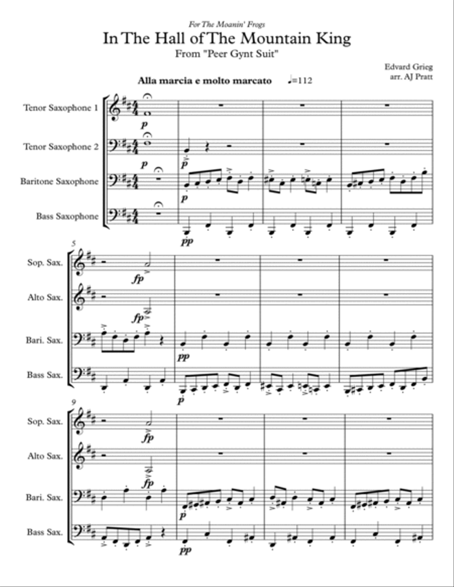 In The Hall of The Mountain King Woodwind Ensemble scores gallery preview page 3