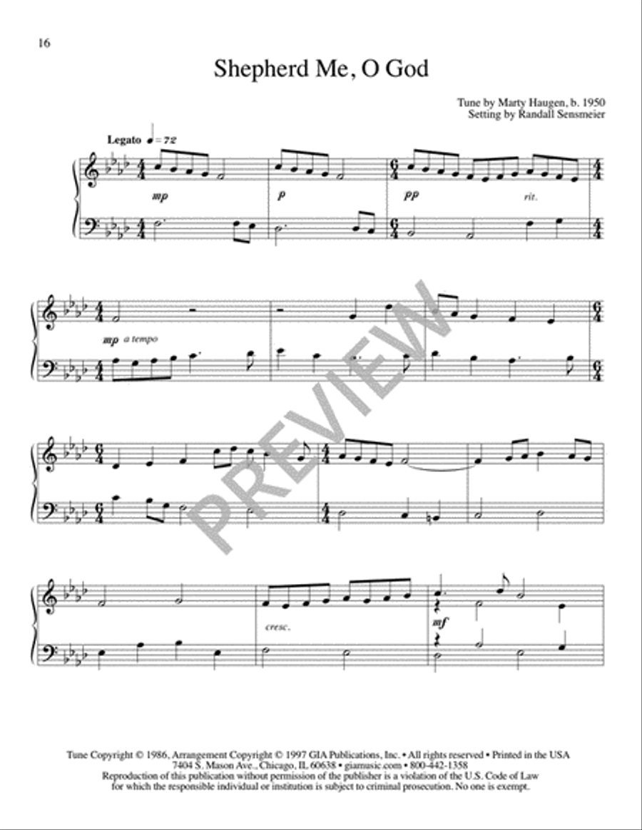 Ten Piano Essays on Tunes of Marty Haugen Piano Solo scores gallery preview page 18