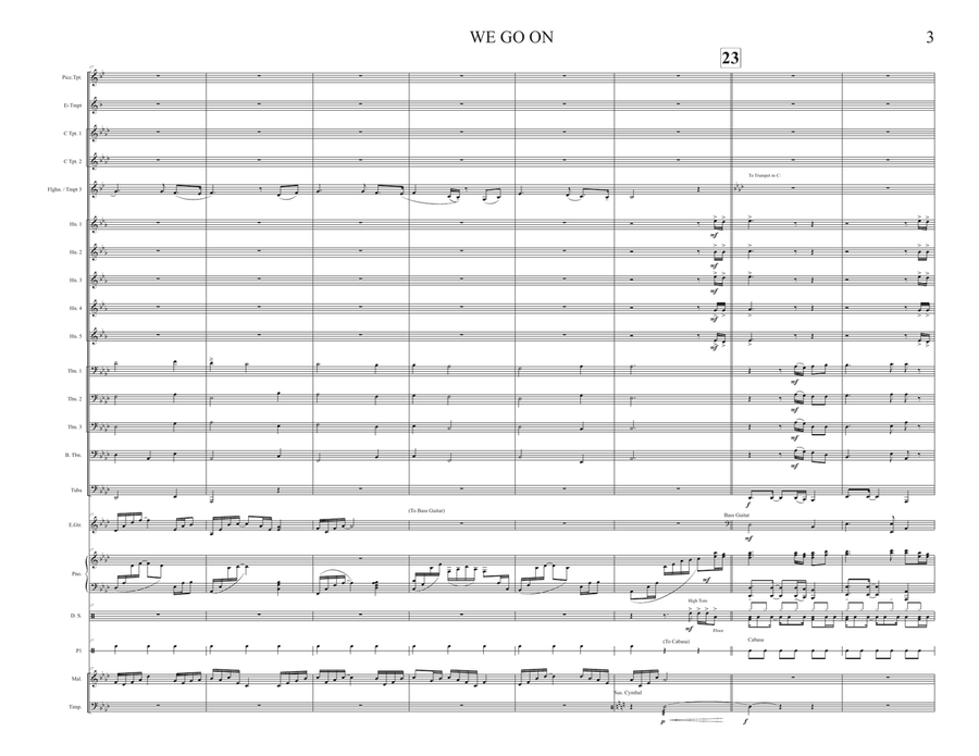 We Go On Brass Ensemble scores gallery preview page 3