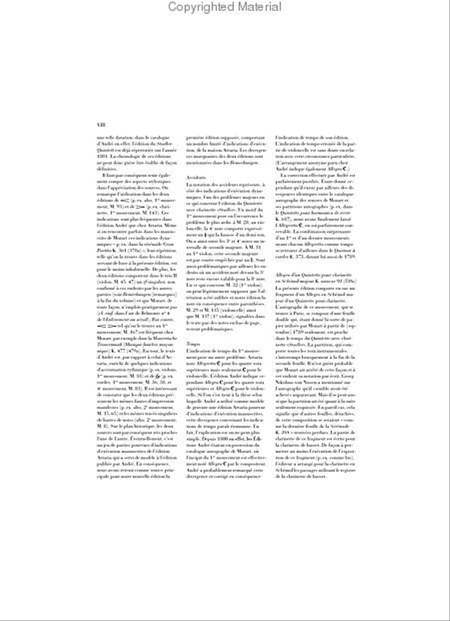 Clarinet Quintet A Major K581 and Fragment K.Anh. 91 (516c) Clarinet scores gallery preview page 7