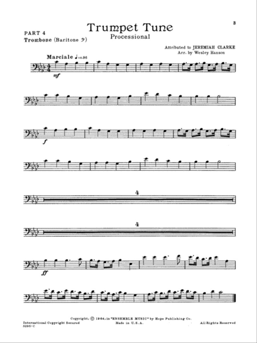 Ensemble Music for Church and School Baritone Horn scores gallery preview page 3