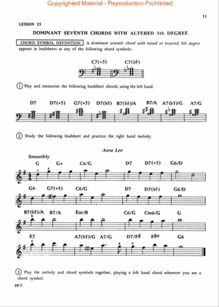 How to Play Chord Symbols in Jazz and Popular Music Piano scores gallery preview page 4