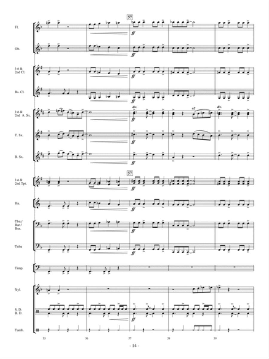 Sax Attack! Concert Band scores gallery preview page 13