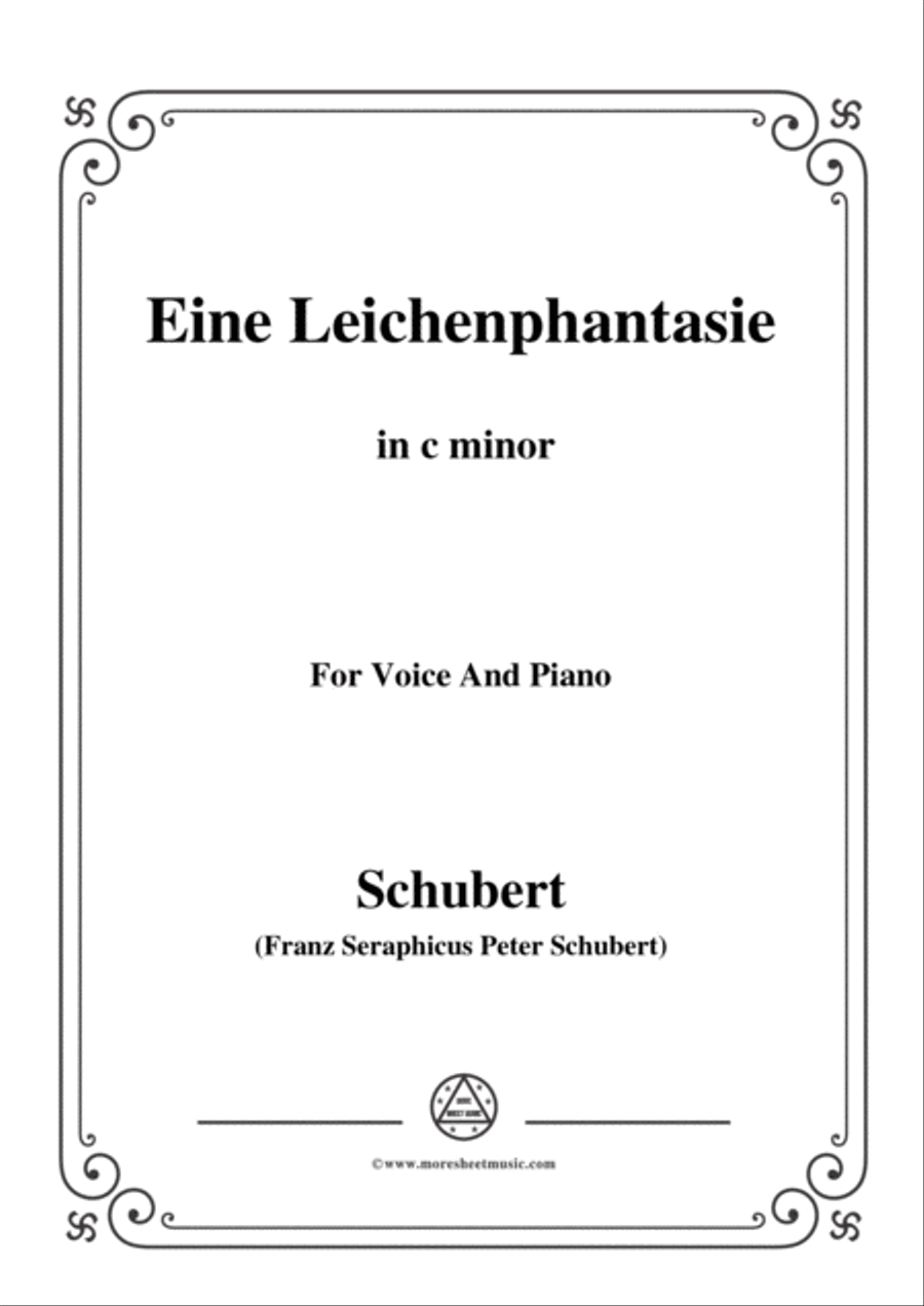 Schubert-Eine Leichenphantasie,D.7,in c minor,for Voice&Piano Voice scores gallery preview page 1