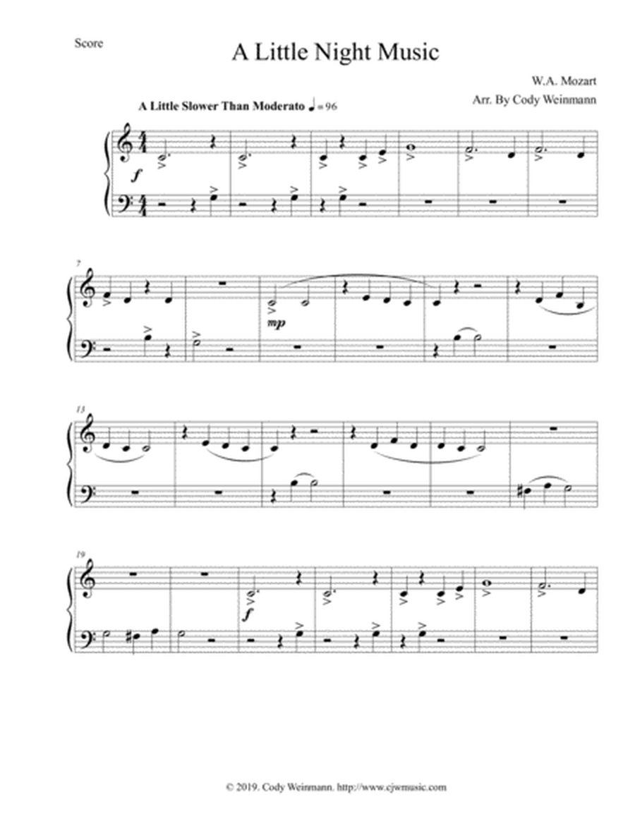 A Little Night Music (Arrangement for Easy Piano) image number null