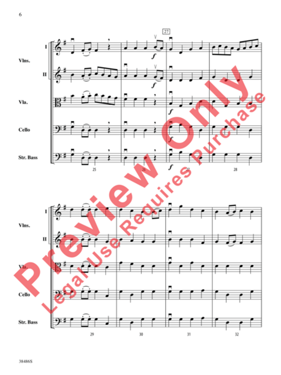 Baroque Fanfare Baroque Fanfare String Orchestra scores gallery preview page 7