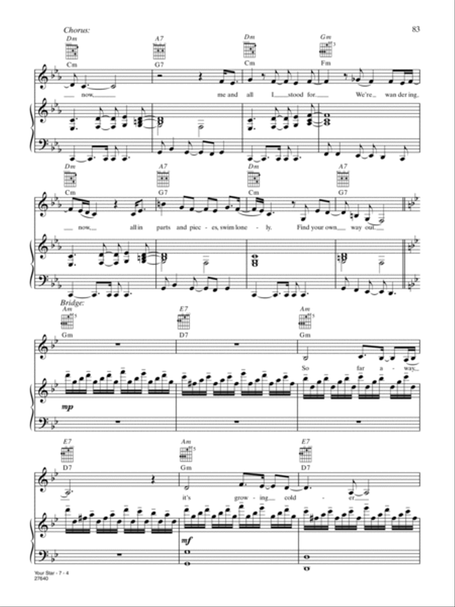 Your Star Your Star Piano, Vocal, Guitar scores gallery preview page 4