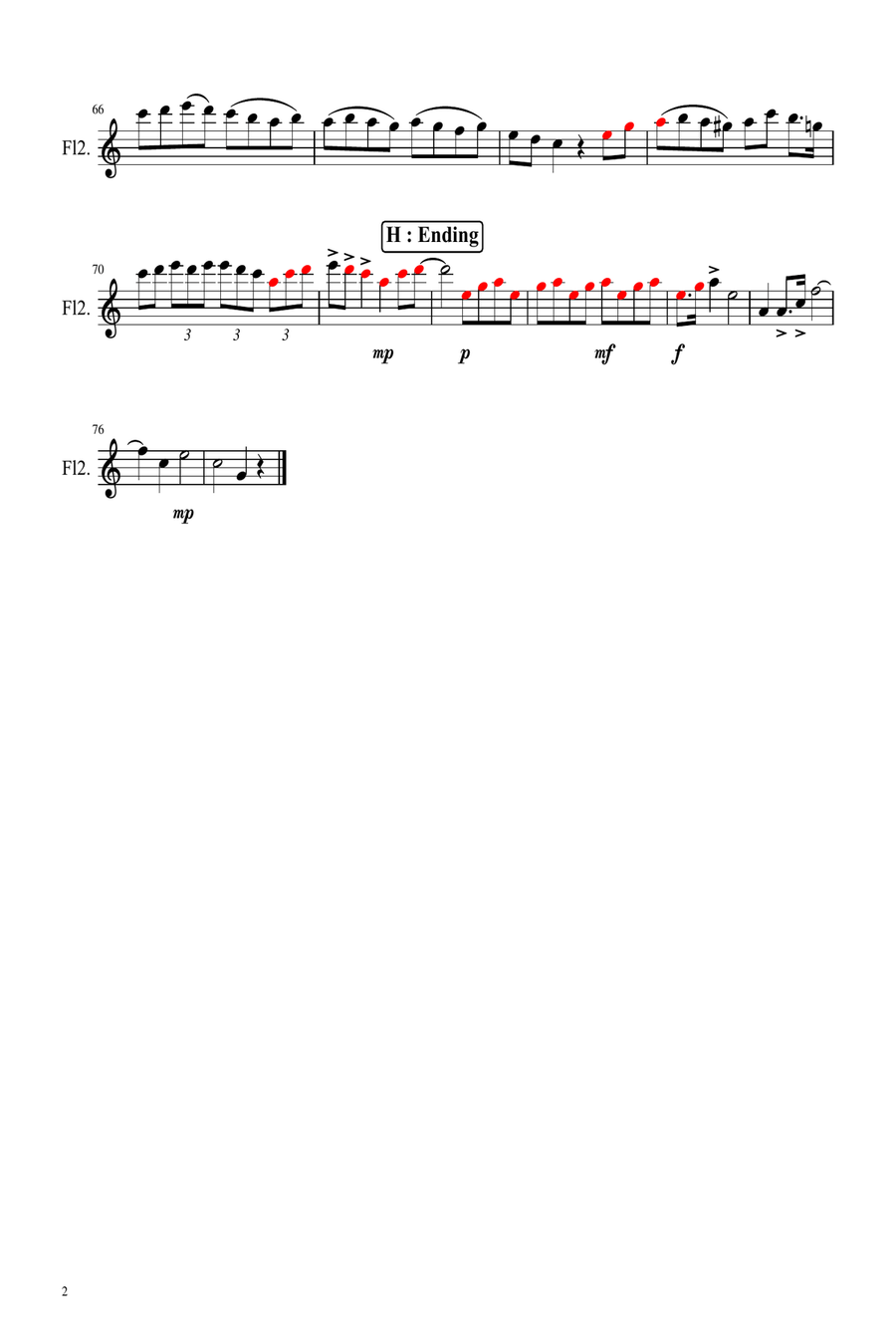 Jupiter for C-flutes from the Planets Woodwind Trio scores gallery preview page 6