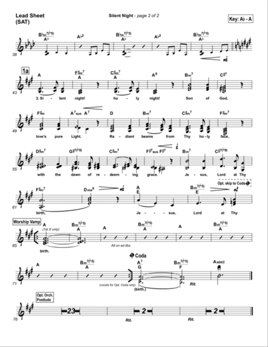 Silent Night Piano scores gallery preview page 2