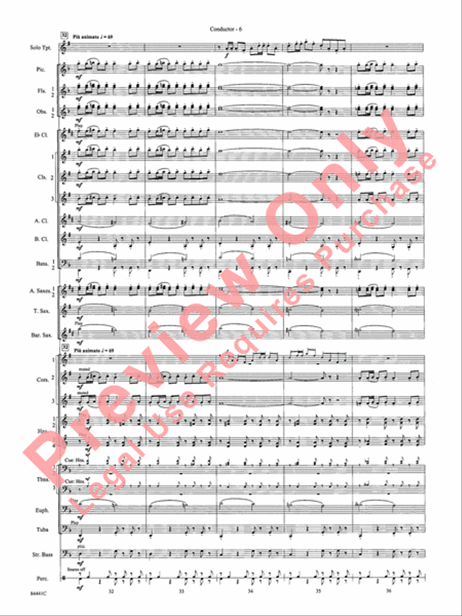 Trumpeter's Lullaby Concert Band scores gallery preview page 9
