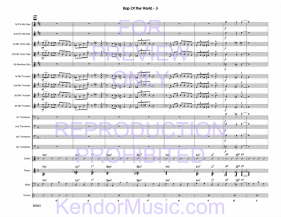 Bop Of The World Bop Of The World Jazz Ensemble scores gallery preview page 5