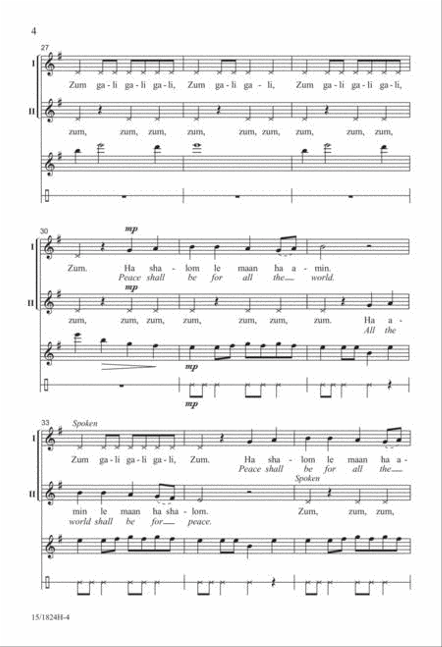 Zum Gali Gali 2-Part scores gallery preview page 4