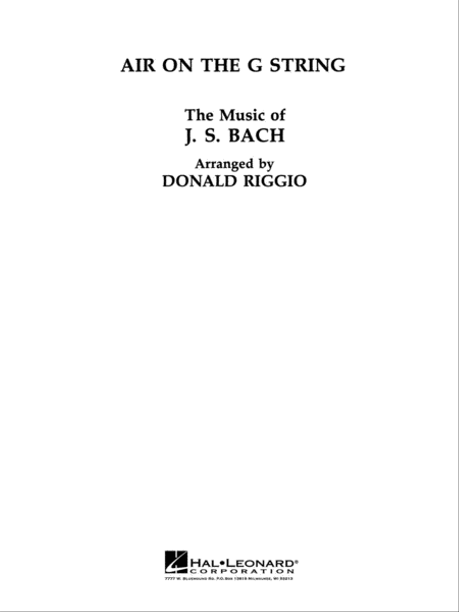 Air on the G String String Orchestra scores gallery preview page 1