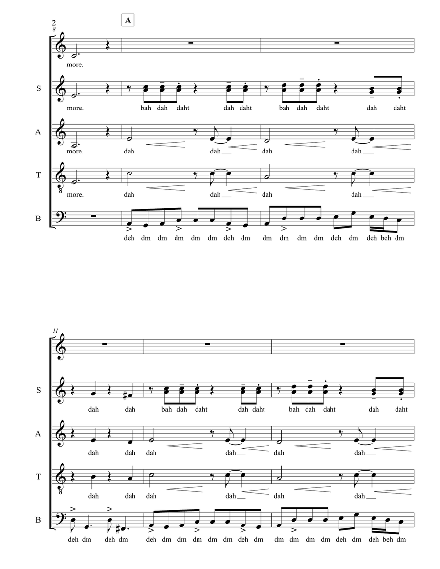 Carry On Wayward Son 4-Part scores gallery preview page 2