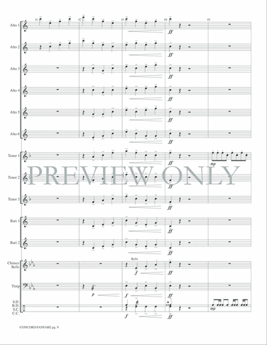 Concord Fanfare Concord Fanfare Small Ensemble scores gallery preview page 11