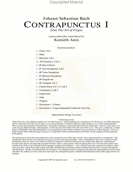 Contrapunctus 1 - STUDY SCORE ONLY image number null