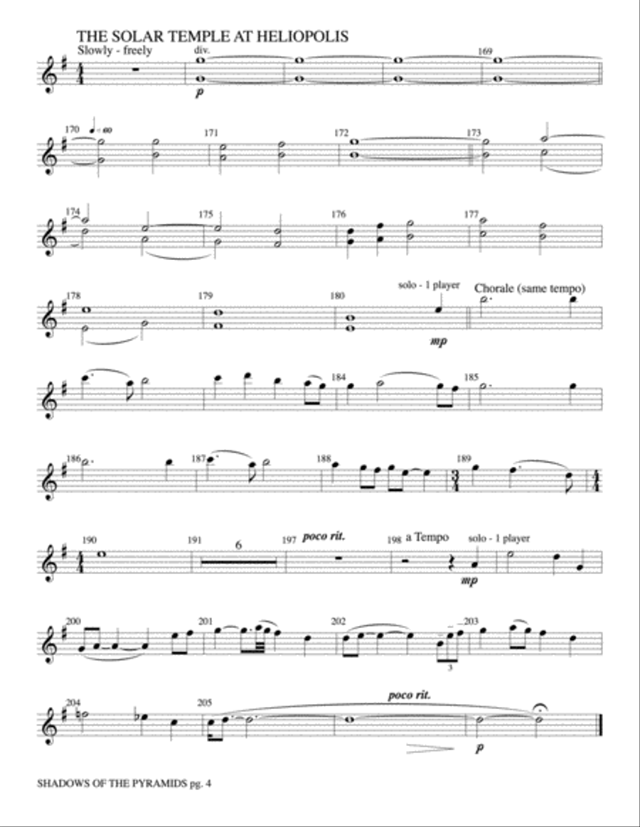 Shadows of the Pyramids: Flute Concert Band scores gallery preview page 4