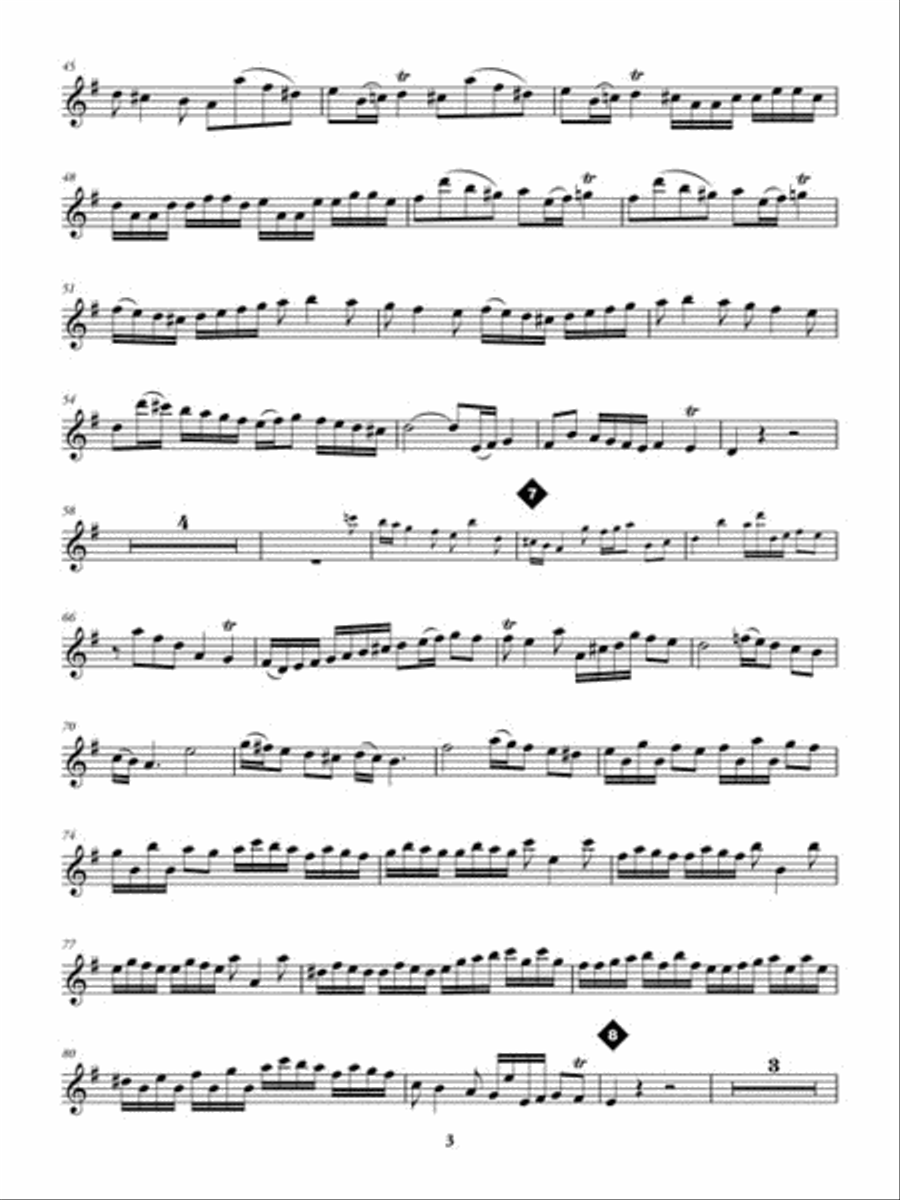 Flute Concerto in G Major Flute Solo scores gallery preview page 4