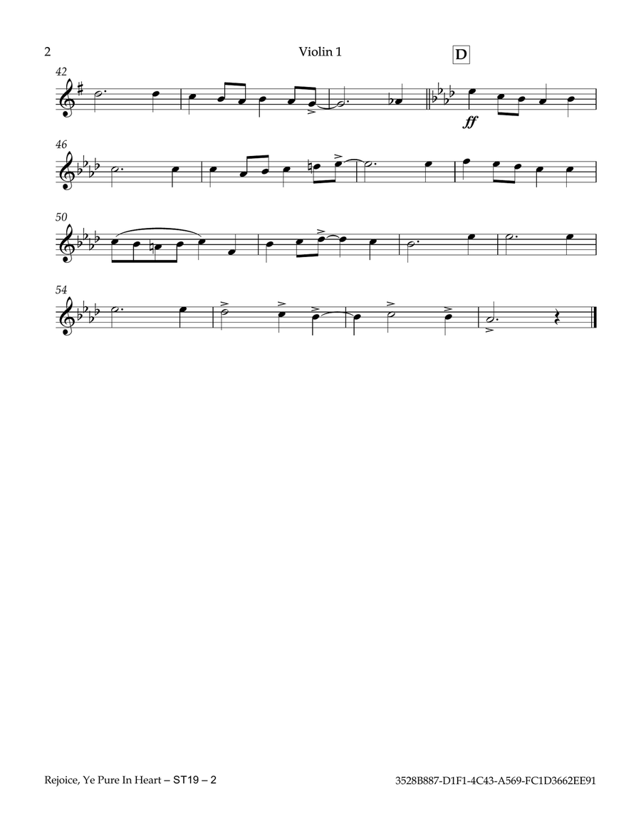 Rejoice, Ye Pure In Heart Rejoice, Ye Pure In Heart String Quartet scores gallery preview page 3