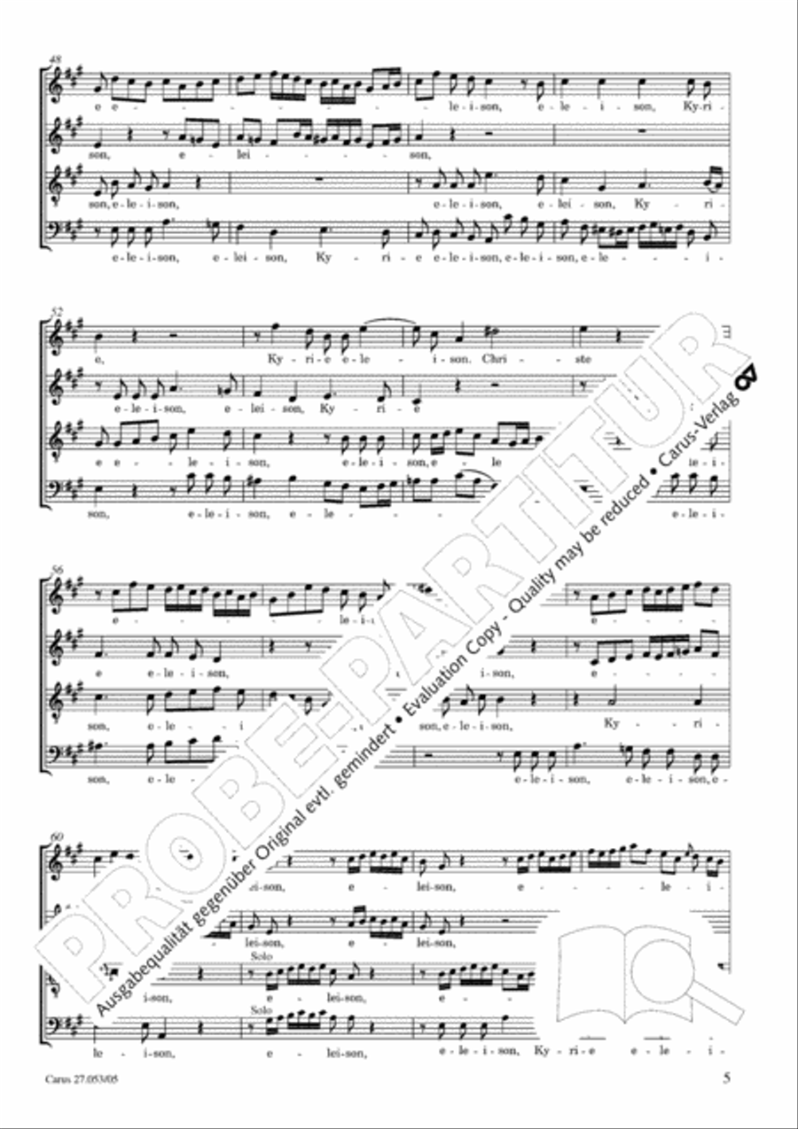 Creation Mass in A-major after Joseph Haydn (Schopfungsmesse in A nach Joseph Haydn) 4-Part scores gallery preview page 6