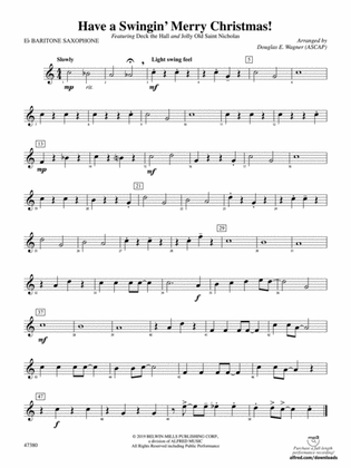 Have a Swingin' Merry Christmas!: E-flat Baritone Saxophone