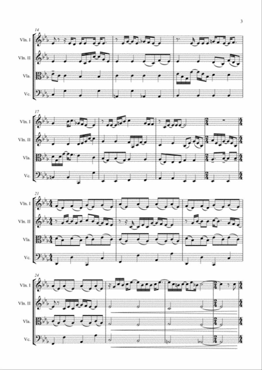 Your Song Your Song String Quartet scores gallery preview page 3
