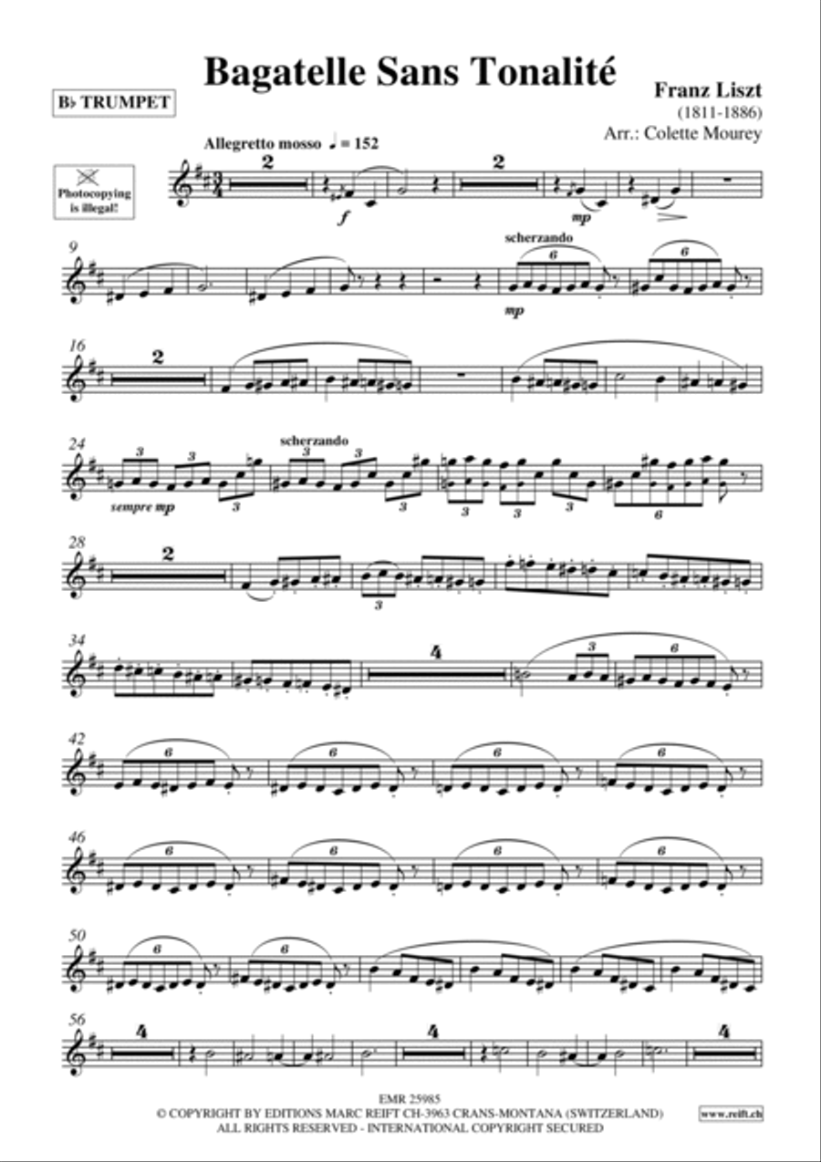 Bagatelle Sans Tonalite Bagatelle Sans Tonalite Trumpet scores gallery preview page 2