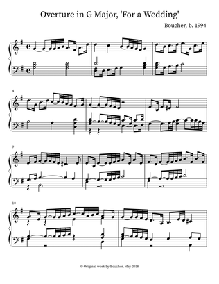 Overture in G Major, 'For a Wedding'