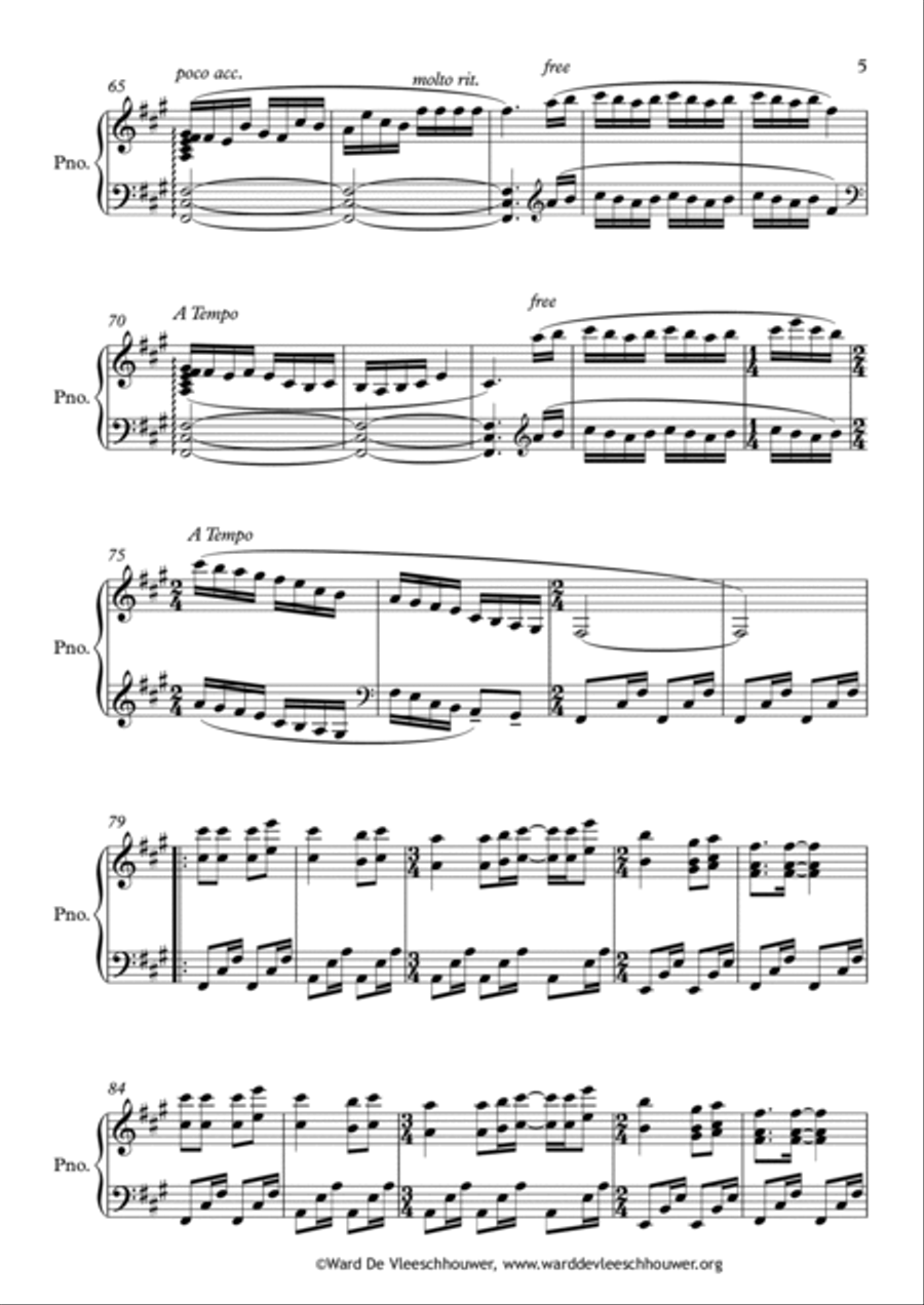 Ojos Azules Piano Solo scores gallery preview page 4